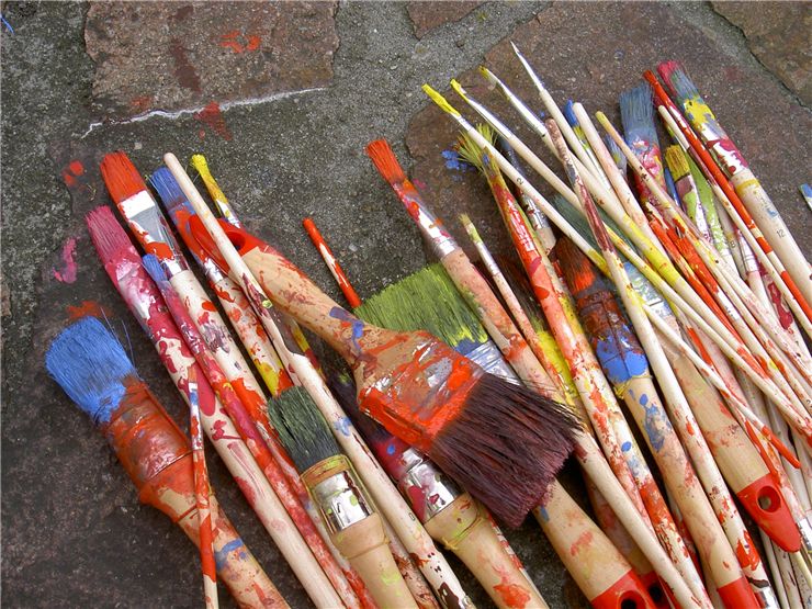 Picture Of Colored Brushes