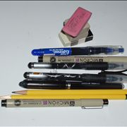 Picture Of Writing And Drawing Implements